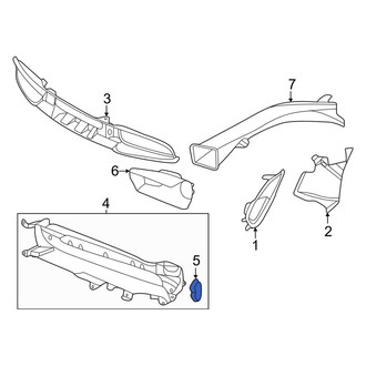 Porsche OE - Front Radiator Support Air Deflector Actuator