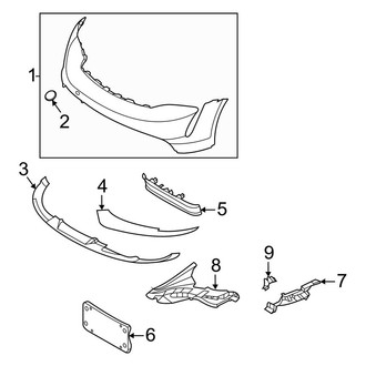 Porsche OE - Front Bumper & Grille - Bumper & Components (With Sport Design, Bumper Cover & Trim), (4S / Turbo / Turbo S)
