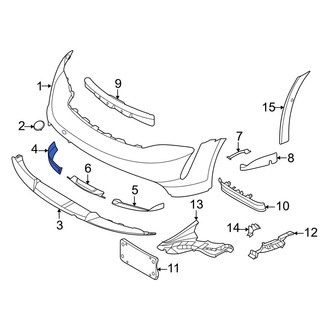 Porsche OE - Front Right Spoiler