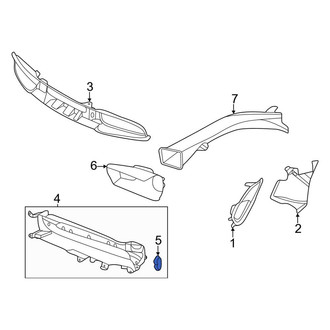Porsche OE - Front Radiator Support Air Deflector Actuator