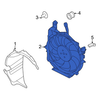 Porsche OE - Left Engine Cooling Fan Assembly
