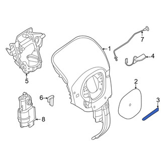 Porsche OE - Front Right Drive Motor Battery Pack Charging Port Pocket Weatherstrip