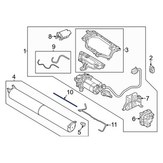 Porsche OE - Front Left Air Suspension Compressor Line