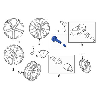 Porsche OE - Tire Valve Stem