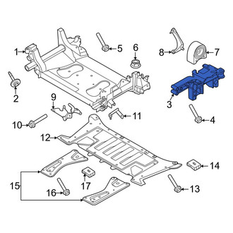 Porsche OE - Front Left Suspension Subframe Reinforcement Bracket