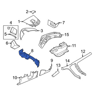 Porsche OE - Front Left Lower Instrument Panel Molding