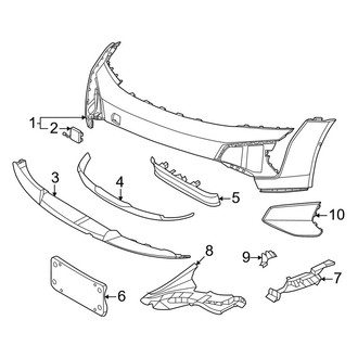 Porsche OE - Front Bumper & Grille - Bumper & Components (Bumper Cover & Trim), (Turbo Cross Turismo)