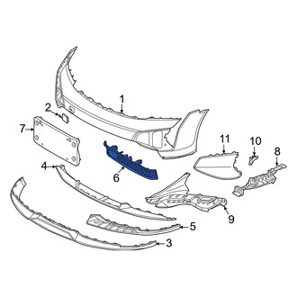 Porsche OE - Front Center Bumper Trim