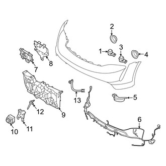 Porsche OE - Front Bumper & Grille - Electrical Components (Turbo Cross Turismo)