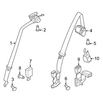 Porsche OE - Restraint Systems - Rear Seat Belts