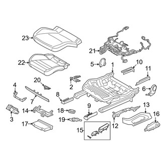 Porsche OE - Seats & Tracks - Front Seat Components (Comfort Seat, Seat Cushion), (4S / Turbo / Turbo S)
