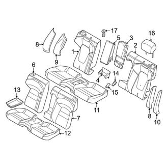 Porsche OE - Seats & Tracks - Rear Seat Components (40/60 Seat, Covers & Pads, W/O Sports Seats)