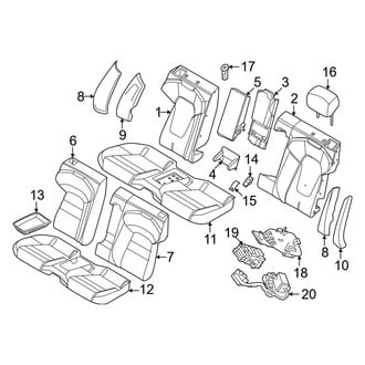 Porsche OE - Seats & Tracks - Rear Seat Components (40/60 Seat, Covers & Pads, With Sports Seats)