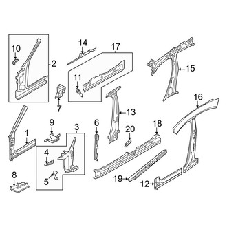 Porsche OE - Pillars, Rocker & Floor - Center Pillar & Rocker