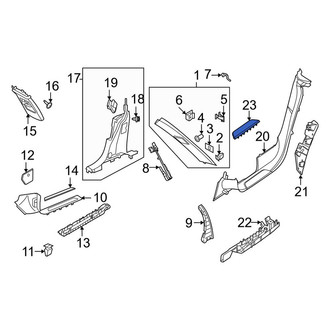 Porsche OE - Rear Door Trim Sill Plate Insert
