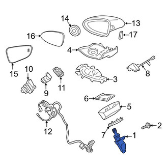 Porsche OE - Front Left Door Mirror Base
