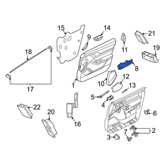 Porsche OE - Front Left Inner Interior Door Handle