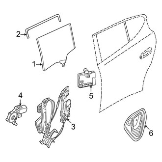 Porsche OE - Rear Door - Glass & Hardware (Base / 4S / GTS / Turbo / Turbo GT / Turbo S)