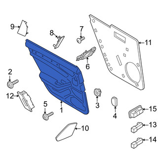 Porsche OE - Front Right Inner Door Interior Trim Panel