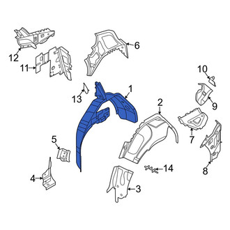 Porsche OE - Rear Right Inner Wheel Housing Side Panel