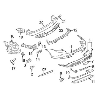 Porsche OE - Rear Bumper - Bumper & Components