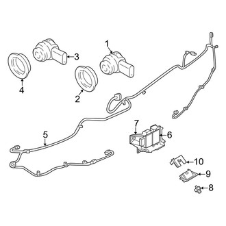 Porsche OE - Rear Bumper - Electrical Components