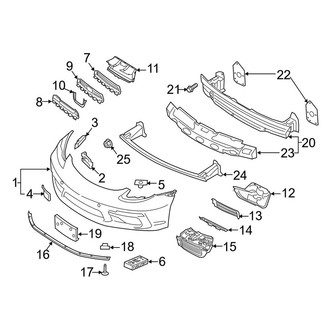 Porsche OE - Front Bumper - Bumper & Components (W/O Sport Design)
