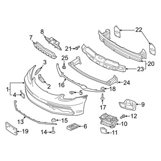 Porsche OE - Front Bumper - Bumper & Components (With Sport Design)