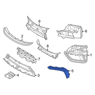 Porsche OE - Front Left Grille Molding