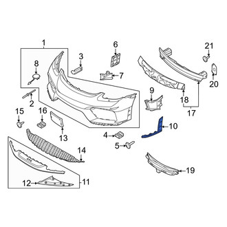Porsche OE - Front Left Upper Spoiler