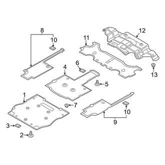 Porsche OE - Front Structural Components - Splash Shields