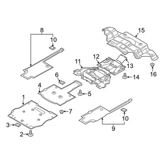 Porsche OE - Front Structural Components - Splash Shields (4.0L)