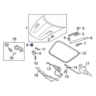 Porsche OE - Front Hood Stop Buffer