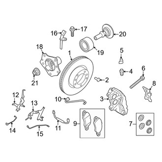 Porsche OE - Front Suspension - Brake Components (With Ceramic Brakes), (GT4)