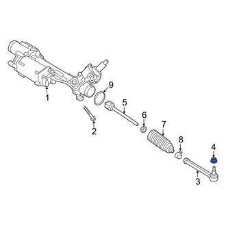 Porsche OE - Outer Steering Tie Rod Nut