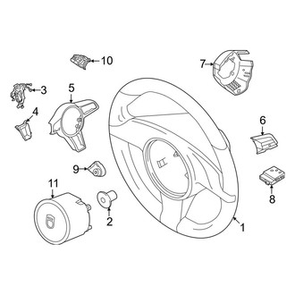Porsche OE - Steering Wheel & Trim (W/O GT Style), (Standard Tr)