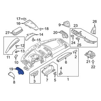 Porsche OE - Left Outer Dashboard Air Vent