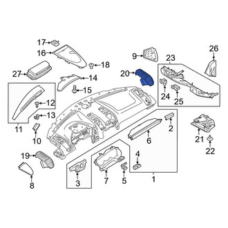 Porsche OE - Left Inner Dashboard Air Vent