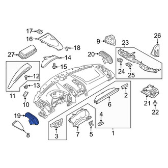 Porsche OE - Left Outer Dashboard Air Vent