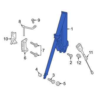 Porsche OE - Left Seat Belt Lap and Shoulder Belt