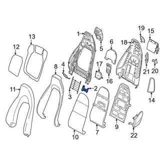 Porsche OE - Left Inner Seat Back Frame Bracket