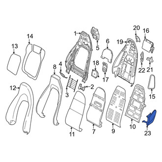 Porsche OE - Front Left Seat Back Recliner Adjustment Mechanism Cover