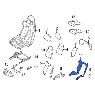 Porsche OE - Front Right Outer Seat Back Cushion Cover