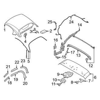 Porsche OE - Convertible/Soft Top - Cover & Components (Manual Open), (RS)