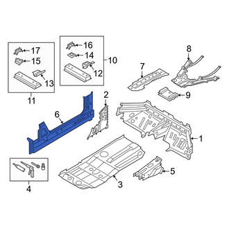 Porsche OE - Rear Left Floor Side Rail