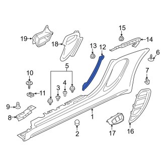 Porsche 718 Cayman Rocker Panel Hardware | Clips, Brackets — CARiD.com