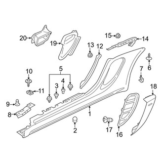 Porsche OE - Pillars, Rocker & Floor - Exterior Trim (GT4)
