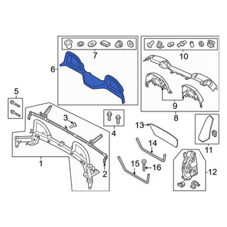 Porsche OE - Front Roll Bar Trim Panel