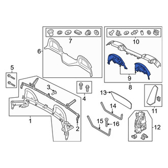 Porsche OE - Front Roll Bar Trim Panel