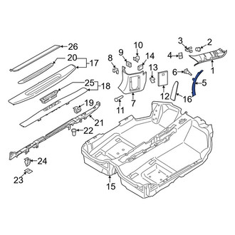 Porsche OE - Left Kick Panel Trim